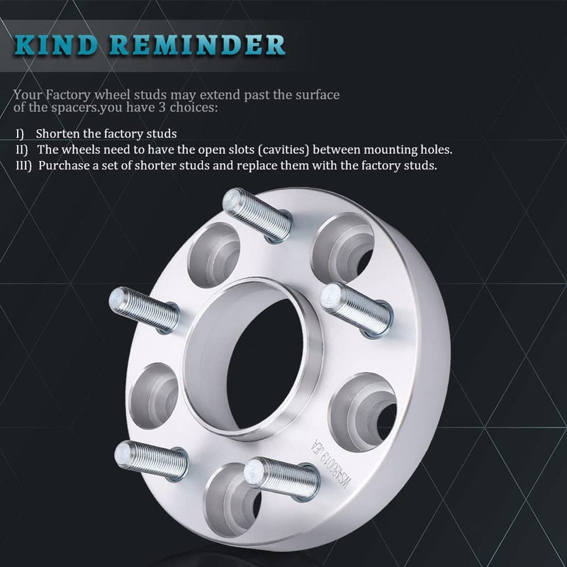 IRONTEK فواصل عجلات IRONTEK 5x114.3mm تناسب نيسان إنفينيتي (M12x1.25، 66.1 بوصة مركز العجلة) لنيسان 370Z، 350Z، 300ZX، ماكسيما، سنترا؛ لإنفينيتي FX35، FX45، FX50، G35، G37، I30، M45 5x4.5 فواصل عجلات - Image 5